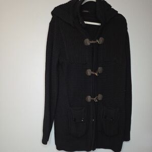 Ramsey Men's Black Toggle Sweater, Size L (Made in Turkey)